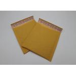 Offset Printing Yellow Kraft Paper Bubble Mailers With 2 Sealing Sides for sale