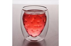 China OEM 330ml Double Wall Insulated Espresso Glass Mug supplier