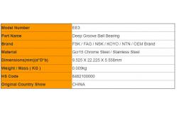 China Miniature Single Row EE series Deep Groove Ball Bearing EE3 / EE4 / EE5 supplier