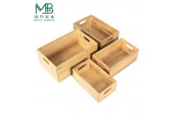 China Large Bamboo Kitchen Storage Drawer Box For Cabinets Countertops supplier