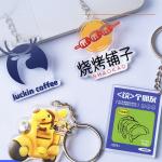 Transparent Acrylic Keychain With Metal Ring Durable Animation Cartoon Character Printed Gift Acrylic Charms Keychain for sale