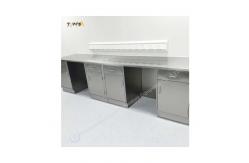 China Stainless Steel Lab Furniture Workbench With Integrated Power Outlets supplier
