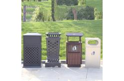China Plastic Wood Recycling Waste Bin Classification Customized Trash Can supplier