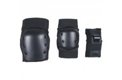 China Black Roller Skating Pads Knee Elbow Pads Wrist Guards Six Pack Set supplier