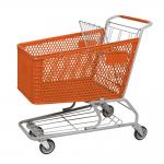 165L Half Plastic Supermarket Shopping Trolley For Customised Colours for sale