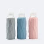 BPA Free Clear Glass Water Bottle 300ml Capacity Heat Resistant Durable for sale