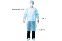 China PP PE EN13795 Medical Isolation Gown AAMI PB70 Level 20gsm-65gsm supplier