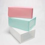 Folding PP Plastic Collapsible Shoe Box Durable Transparent Thickened Eco Friendly