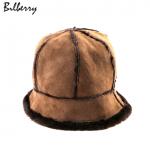 New style double face shearling sheepskin hat winner women hats for sale