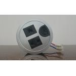 Round Conference Table Socket / Zinc Alloy Desktop Power Sockets