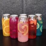Clear Plastic Beverage Bottles Can 650ml With Sealing Machine With Logo Customized for sale