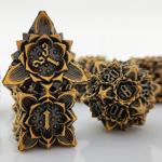 Lotus Metal Dice Set DND Dungeons And Dragons TRPG Polyhedral COC D6 Board Game for sale