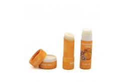 China Recyled Lip Balm Tubes Cardboard Cylinder Packaging With Push Tab supplier