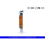 Public Display Stands Anti Theft Ipad Kiosk Stand with Logo Panel , Rugged Metal for sale