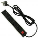 Aluminum Shell Multi South Africa Socket Power Strip With Metal Clips,4 Outlets Power Sockets for sale