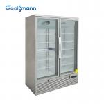 Vertical Glass Door Freezer Electrically Heated Fog Removing 810L Upright Refrigerator for sale