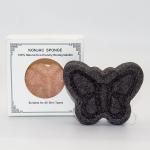 Black Yellow Butterfly Shape Konjac Cleaning Sponge No Preservatives for sale