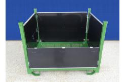 China Zinc Plated Metal Mesh Containers Anti Dust Rigid Mesh Pallet Cages supplier