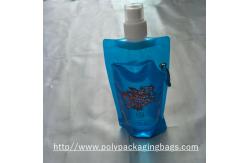 China Blue 8 Oz Stand Up Pouch With Spout And Cap , Beverage Flexible Packaging supplier