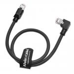 Alvin's Cables Profinet Cat6 Shielded Ethernet Cable Left Angle High Flex Gold Plated 1m for PLC Robotics for sale