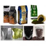 Custom Design Foil Coffee Bag With One Way Degassing Valve , Green / Black for sale