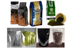 China Custom Design Foil Coffee Bag With One Way Degassing Valve , Green / Black supplier