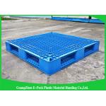 Durable Solid Deck Plastic Euro Pallets Food Grade Three Skids HPPE Material