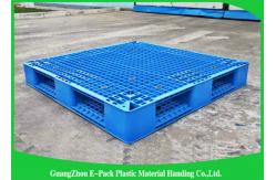 China Durable Solid Deck Plastic Euro Pallets Food Grade Three Skids HPPE Material supplier