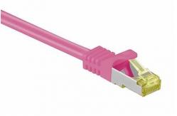 China Flexible PVC Jacketed  RJ45 Cat7 Cable Cat 7 Ethernet Patch Cable Pink 300Volt supplier