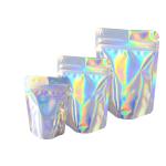 Holographic Iridescent Aluminum Foil Packaging Bags for Eyeshadow Cosmetic for sale