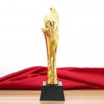 Resin height 280mm Custom Engraved Trophy for Sports Game Winners for sale
