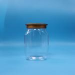 Good Quality Baby Food Clear Plastic PET Food Storage Candy Cookies Jar Seal Lid for sale