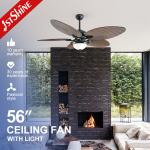 Hotel Decorative 56 Inch Ceiling Fan with Light and Remote Control in Traditional Style for sale