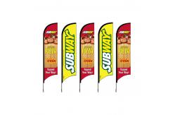 China 230gsm Polyester Teardrop Advertising Flags Waterproof CMYK Printing supplier