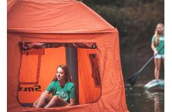 China Orange / Blue Inflatable Shoal Floating Tent / Portable Beach Pop Up Tent supplier