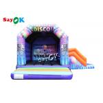 15x18ft Inflatable Disco Dome Bounce House With Slide Digital Printed for sale