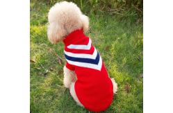 China Stripe Big Dog Sweater Winter Warm Chihuahua Golden Retriever Coat Puppy Suit supplier