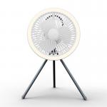 USB Rechargeable Portable Camping Fan With Led Light 1.30lb for sale