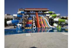 China 1 People Backyard fibreglass pool water slide 7m Width supplier