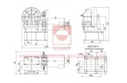 China Small Geared Traction Machine With Synchronous Motor DC 110V 1.2A supplier