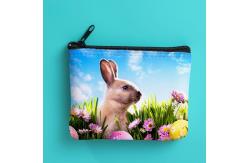 China White Blank Sublimation Neoprene Coin Purse With Zipper Portable Neoprene Wallet Blanks supplier