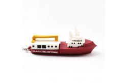 China 3D Boat Shapes PVC Customized USB Flash Drives 128GB H2 Testing supplier