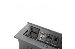 China Power And Netphone Integrated Desk Mounted Power Sockets For Conference supplier