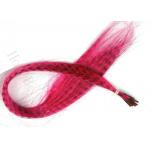 Pink Striped Straight Real Feather Hair Extensions for Decoration for sale