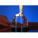 Engraved Custom Metal Trophies Man Figure Holding World Map By 3D Printing