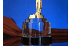 China Engraved Custom Metal Trophies Man Figure Holding World Map By 3D Printing supplier
