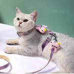 Soft Nylon Cat Harness Leash Escape Proof Adjustable For Kittens Small Animals for sale