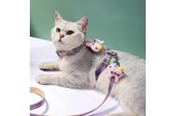 China Soft Nylon Cat Harness Leash Escape Proof Adjustable For Kittens Small Animals supplier