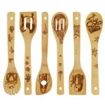 6pcs Painted Christmas Wooden Spoons Set For Kitchen Decor for sale