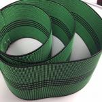 3 Inch Sofa Elastic Webbing High Tenacity Band Green With 4 Black Lines for sale
